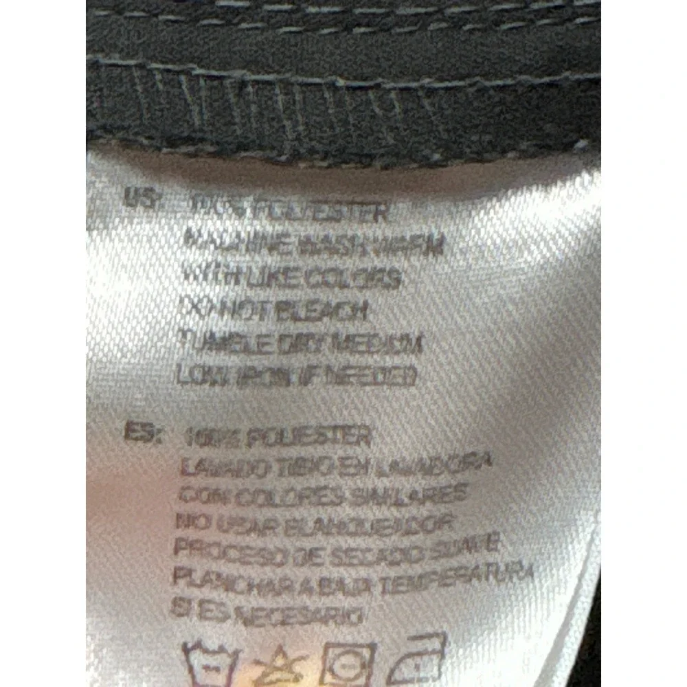 Oobe Mens Dress Pants 32x34 Charcoal Gray Flat Front Straight Leg Polyester